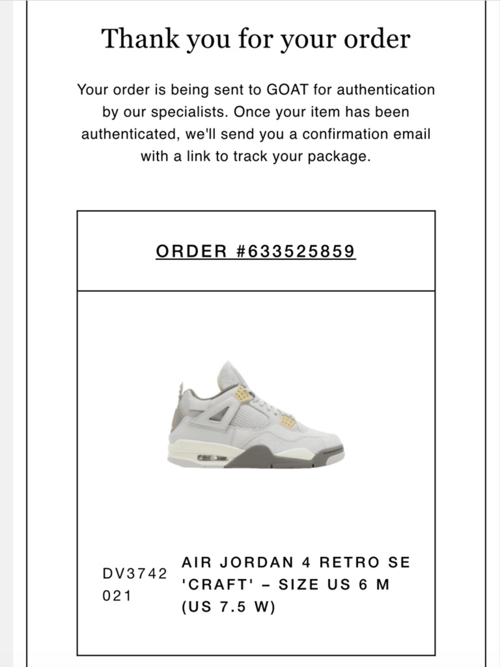 Jordan Retro 4 Craft - Picture 6 of 6